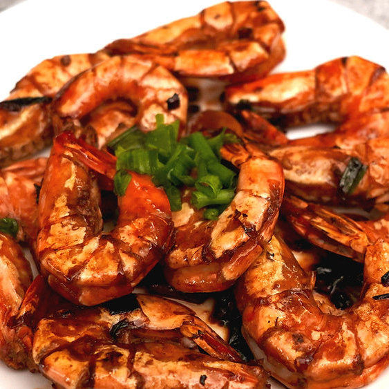 豉油皇乾煎大蝦 (12隻)