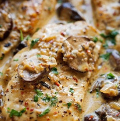 黑椒忌廉蘑菇烤雞扒 (2磅)