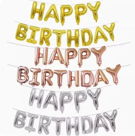 Happy Birthday letter balloons (random color)
