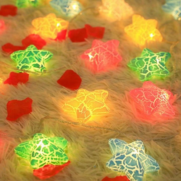 Star smiling face colorful light LED light string (battery + USB dual use)