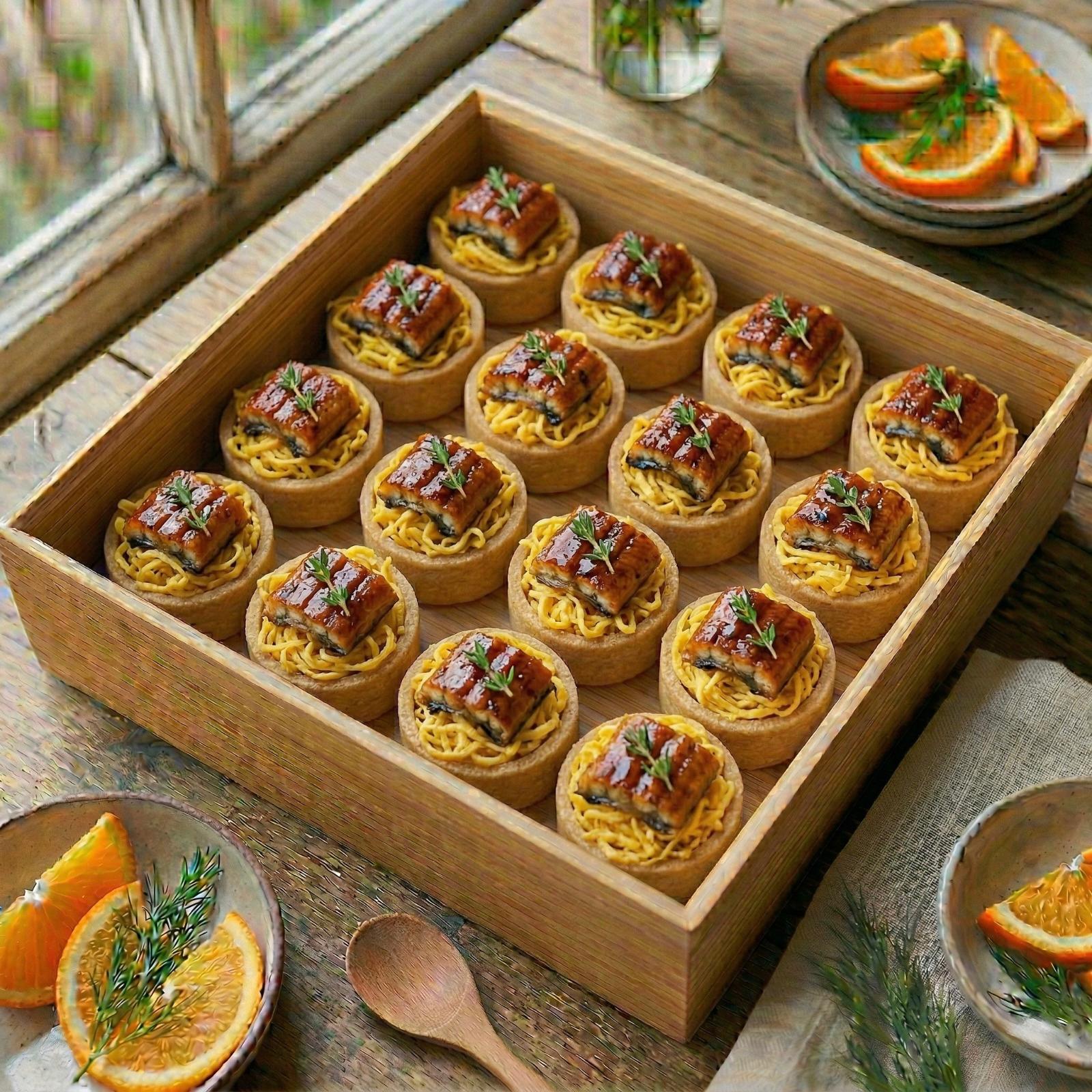 蒲燒鰻魚蛋絲撻 (16件)