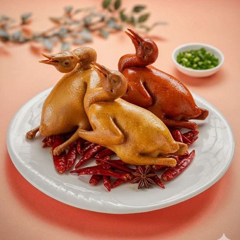 特色乳鴿三味 (紅燒, 麻辣, 鹽焗共3隻)