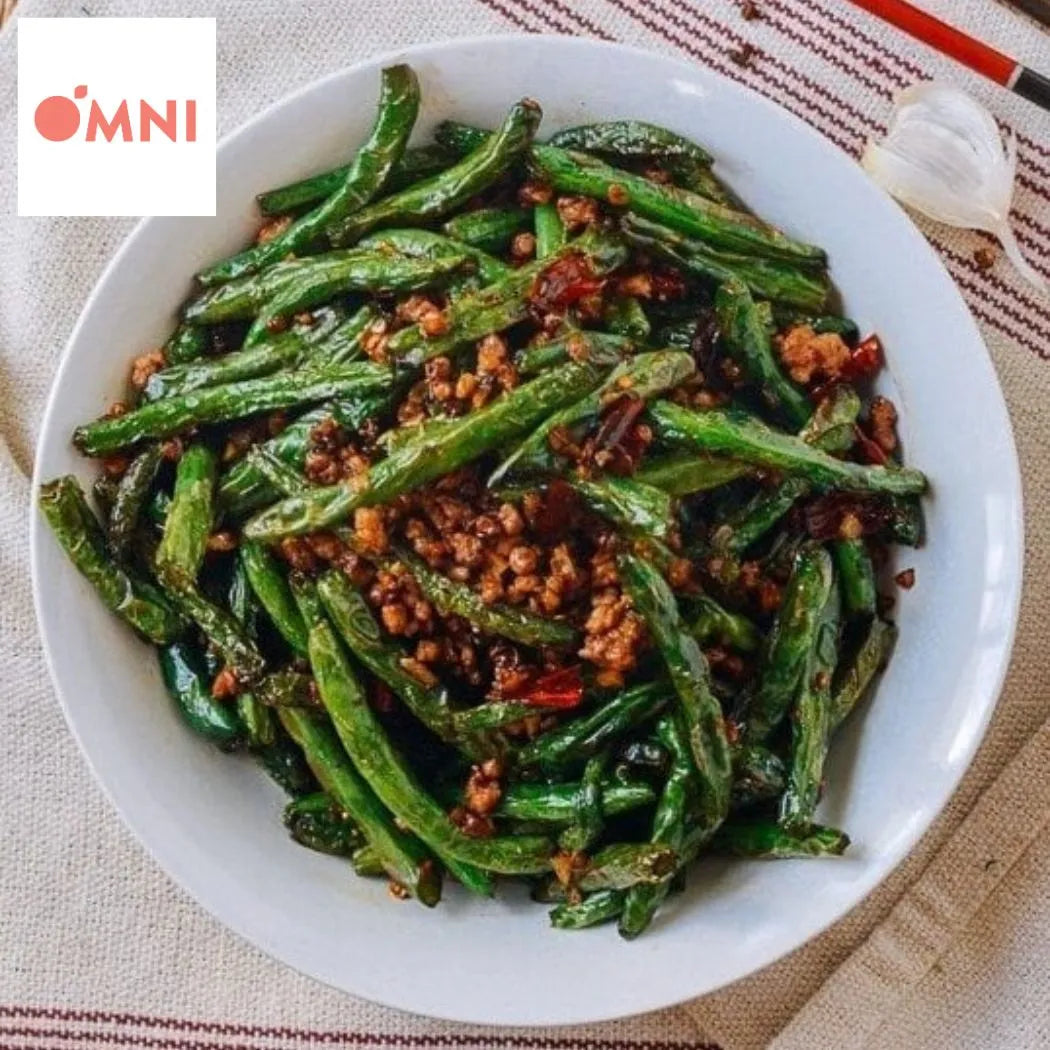"Plant meat cubes" fried green beans (2 pounds)